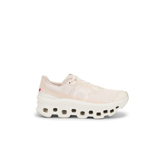 On Shoes - On Cloudmonster Void Sneaker in Dew & Ivory lace-up